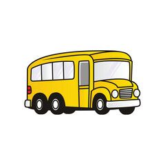 Bus Cartoon Icon Illustration.
