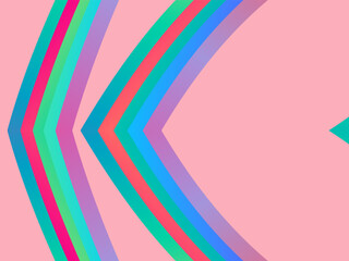 SIMPLE DYNAMIC LINE art design with aesthetic colourful background