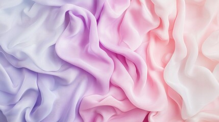 Obraz premium Pastel Dream: A Soft Symphony of Lavender, Pink, and White Fabric