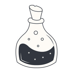 Hand Drawn Mystical Celestial with Seamless Pattern Design. Isolated Vector Illustration.