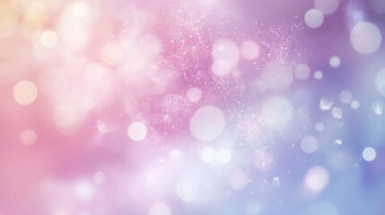 Fototapeta premium A dreamy blurred background with soft, glowing bokeh lights of different sizes.