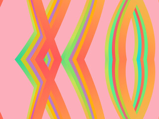 SIMPLE DYNAMIC LINE art design with aesthetic colourful background