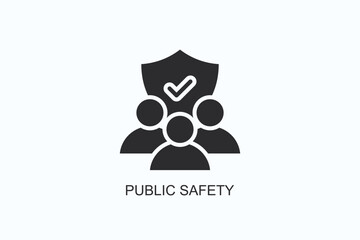 Public Safety Icon Or Logo Isolated Illustration