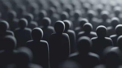 Colorful silhouette pf person standing in monochrome crowd of different people,surreal unique and different concept,loneliness in society,shadow,freedom,Love,be yourself,Stand out from the crowd.