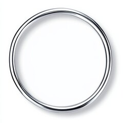 Naklejka premium A minimalist composition featuring a silver circle on white.