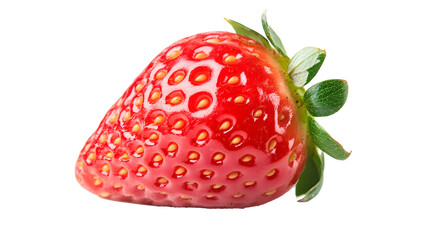 Juicy strawberry on a transparent background. isolated background.
