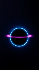 Obraz premium abstract blue background with glowing sphere