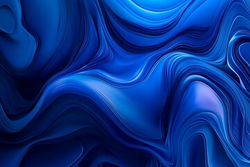 Obraz premium Abstract blue background with wavy lines.