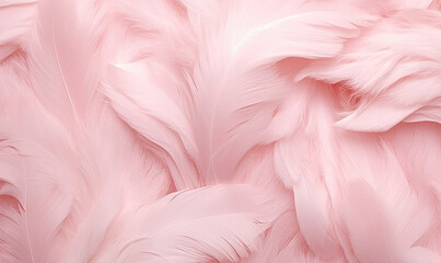 Pink feathers with a pink background