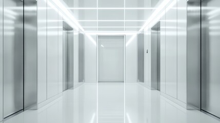 Fototapeta premium Modern classic Elevator doors of office or hotel hallway, Lobby interior, corridor in house with lift,Black elegant lift for passenger or cargo elevators,copy space.