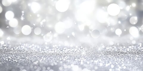 Dreamy bokeh blur circles in white and grey 