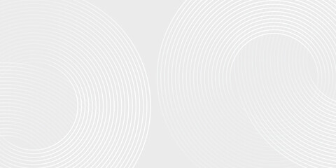 Fototapeta premium Abstract white glowing geometric lines on gray background. Modern shiny blue circle lines design simple art abstract