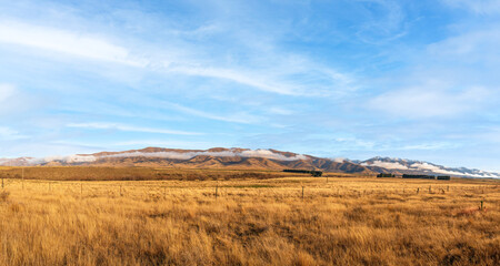 Agricultural pasture land  in the high country of the south island of NZ