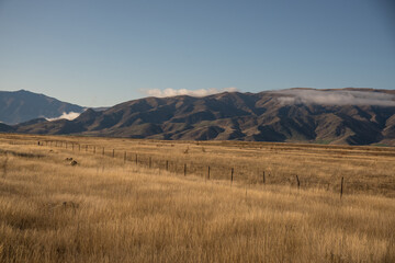 Agricultural pasture land  in the high country of the south island of NZ
