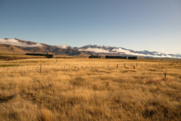 Agricultural pasture land  in the high country of the south island of NZ