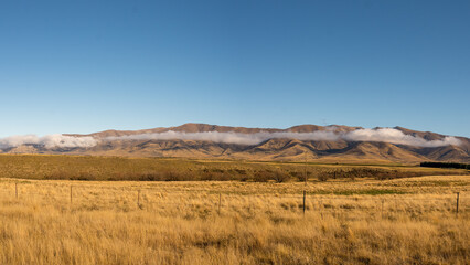 Agricultural pasture land  in the high country of the south island of NZ