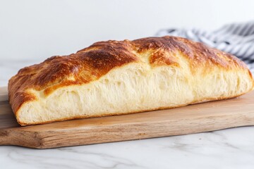 Freshly Baked Bread on Wooden Cutting Board