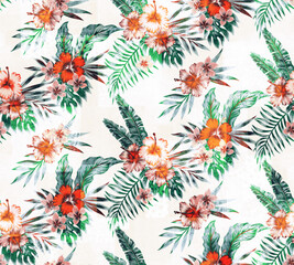  seamless watercolor nimbuses flower pattern