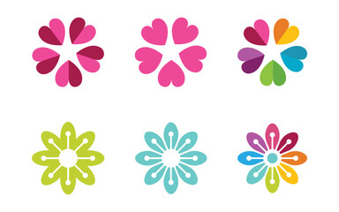 Beauty Flower vector icon design template illustration v.2