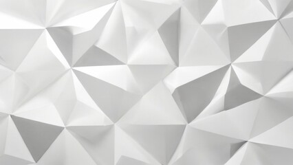 Abstract Geometric Pattern of Triangular Shapes in Minimalist Design with White, Gray, and Black Color Palette Creating Depth.