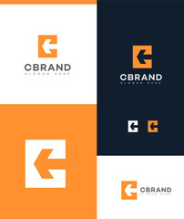 Modern Minimalist C Brand Logo Design with Arrow Icon
