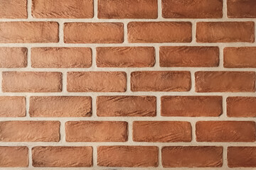 Obraz premium Close up Texture of a Rustic Red Brick Wall Weathered and Distressed