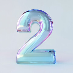 Iridescent glass number two, 3D render.