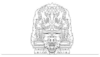 Reog Ponorogo is a traditional art form of the people of Ponorogo, East Java that features a giant peacock-feathered tiger mask
