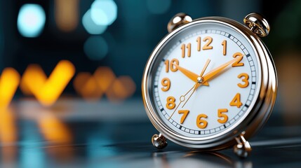 Glowing Digital Clock Surrounded by Luminous Arrows Symbolizing Time and Technology   Minimalist and Modern Design with Backlit Illumination and Geometric Shapes