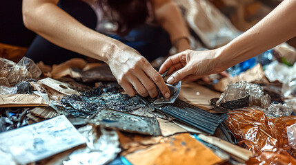 Community Volunteers Clean Up and Collect Trash at Local Park Urban Environment Action Event