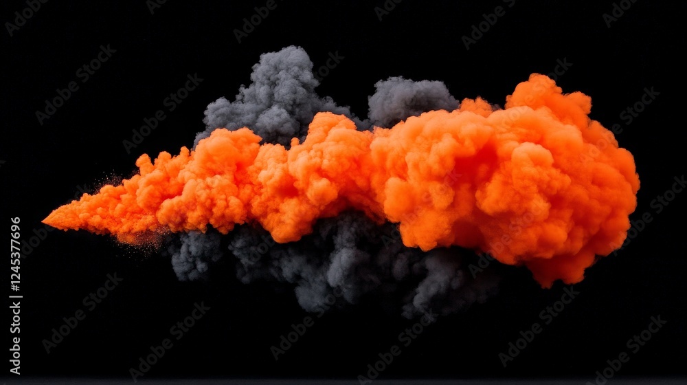 Poster color clouds: a mesmerizing display of vibrant clouds, created by a collision of contrasting colors,