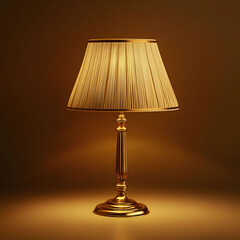 Elegant Gold Table Lamp with Pleated Shade