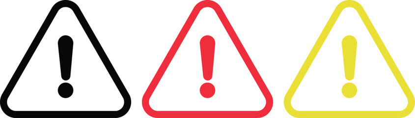 Warning danger triangle icon in line set isolated on transparent background hazardous vector apps and website material symbol in trendy style. Globally Harmonized System All classes caution