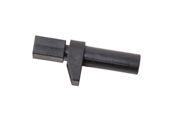 Electromagnetic crankshaft position sensor of a car engine in the hands of an auto mechanic. Spare...