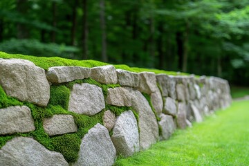 Historic Castle Walls Surrounded by Lush Green Landscape
