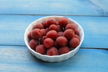 Traditional Japanese sour plums, red plum