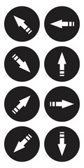 Arrows big black set icons, arrow icon, modern simple arrows, arrow vector collection cursor