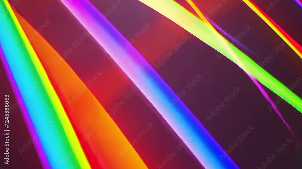 Poster vibrant rainbow light reflections creating dynamic colorful patterns