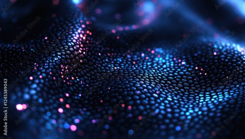 Aufkleber iridescent texture with blue and pink highlights creating a futuristic abstract pattern