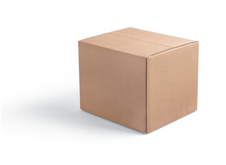 Brown Paper mailing box Cardboard box isolated on white background