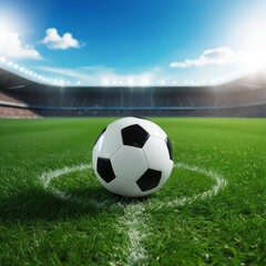 Soccer, football, stadium, playground, sports arena, soccer field, football pitch, green grass, sports field, outdoor stadium, soccer game, football match, athletic field, professional stadium, empty 