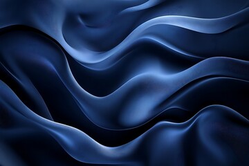 Obraz premium Abstract blue background with wavy lines.