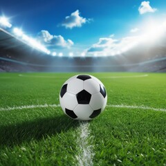 Soccer, football, stadium, playground, sports arena, soccer field, football pitch, green grass, sports field, outdoor stadium, soccer game, football match, athletic field, professional stadium, empty 