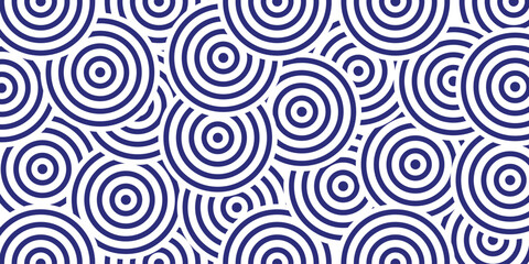 A captivating background featuring a repeating pattern of concentric circles in shades of navy blue and white.