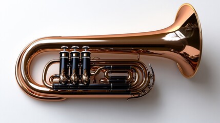 Naklejka premium Rose Gold Euphonium: A Stunning Brass Instrument