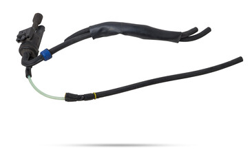 Solenoid valve with tubes in the fuel tank ventilation system or car crankcase gases. catalog of spare parts for vehicles.