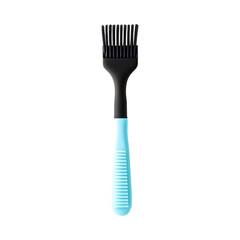 Sleek Silicone Pastry Brush in Black and Blue with White Handle Isolated on Transparent Background