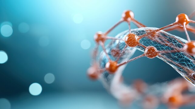 Glowing interconnected nodes forming an abstract digital visualization with a futuristic technological aesthetic  The image conveys a sense of energy connectivity