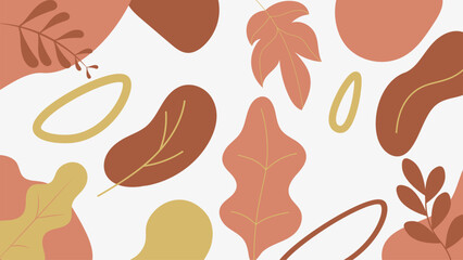 Natural organic shape with soft color. Abstract design elements