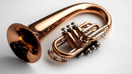 Obraz premium Rose Gold Flugelhorn: A Symphony of Elegance and Musicality